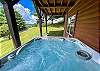 The bubbling hot tub awaits you!