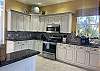 Kitchen with lots of open counter space.  Coffee maker is both drip and Keurig pot so guest can enjoy either option for their caffeination needs. 