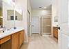 Master Bathroom with soaking tub and separate shower.