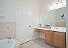 Master Bathroom features dual vanities, soaking tub and separate shower. 