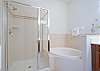 Master Bathroom boasts soaking tub and separate shower.