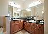 Master Bathroom with Dual Vanities. 