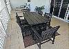 Plenty of patio furnishings for meals and gathering!