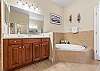 Master Ensuite with soaking tub and separate shower.