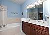 Master Bathroom with Double Vanities.