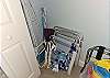 Beach Chairs and Toys are stored in the bedroom closet. 