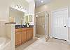 Master Ensuite with Soaking Tub and Separate Shower.