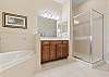 Master Bath features Soaking Tub and Separate Shower. 