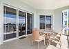 Access the Balcony from the living room and the Primary Bedroom