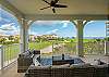 Large Balcony overlooking a Golf Course and the Ocean.