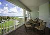 The large balcony is a great place to watch the mesmerizing ocean waves.