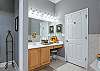 Master Bathroom with double vanities. 