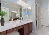 Master Bathroom features shower and separate soaking tub.