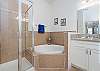 Master Ensuite with soaking tub and separate shower. 