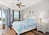 King Master Suite with access to the balcony.