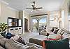 Large Sectional in the living room to relax on. 