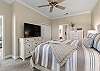 King Master Suite featuring a TV to fall asleep to your favorite movies. 