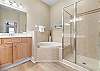King Master Ensuite with soaking tub, separate shower and double vanity.