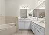 Primary ensuite features double vanities, soaking tub and separate shower!