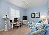 3rd bedroom features Twin Bed, TV, Couch and Desk. 