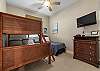 The 3rd bedroom features a Bunk Bed with Twin over Full and another Twin Bed,