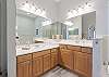 Master Bathroom Features Dual Vanities. 
