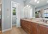 King Master Ensuite with soaking tub, separate shower and dual vanity. 