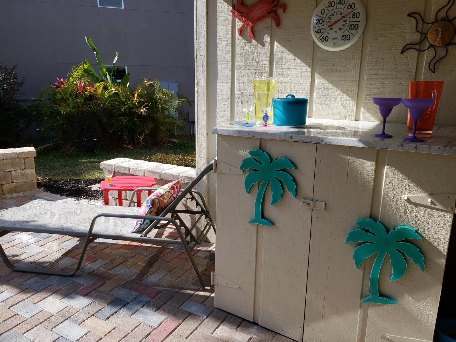Patio Bar with Storage Below