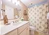 The second bathroom makes getting ready a lot easier for everyone! Access the bathroom from the hallway or from the privacy of the guest bedroom.