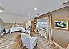 Seating area in main bedroom overlooks Turbats Creek