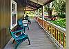 This part of the porch enjoys the shade and a cool breeze