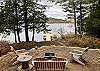 the firepit at Maine Lake Haven