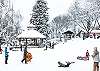 Front Street sledding in the Village a favorite