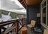 Relax and take in the view from the balcony at the end of a great mountain day.
