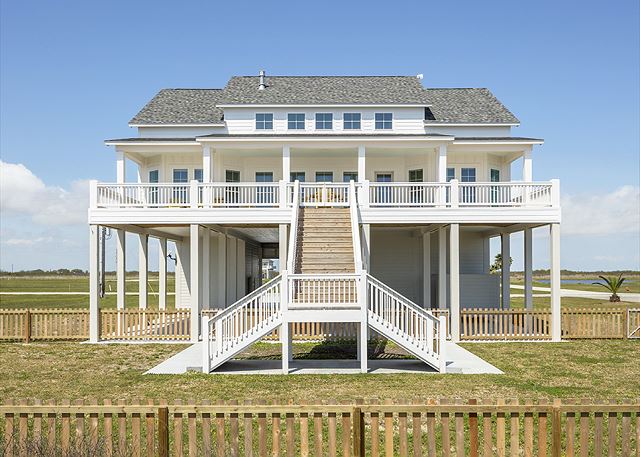 Port Bolivar Tx United States 3838 Biscayne Cobb Real Estate View Of House From Beach