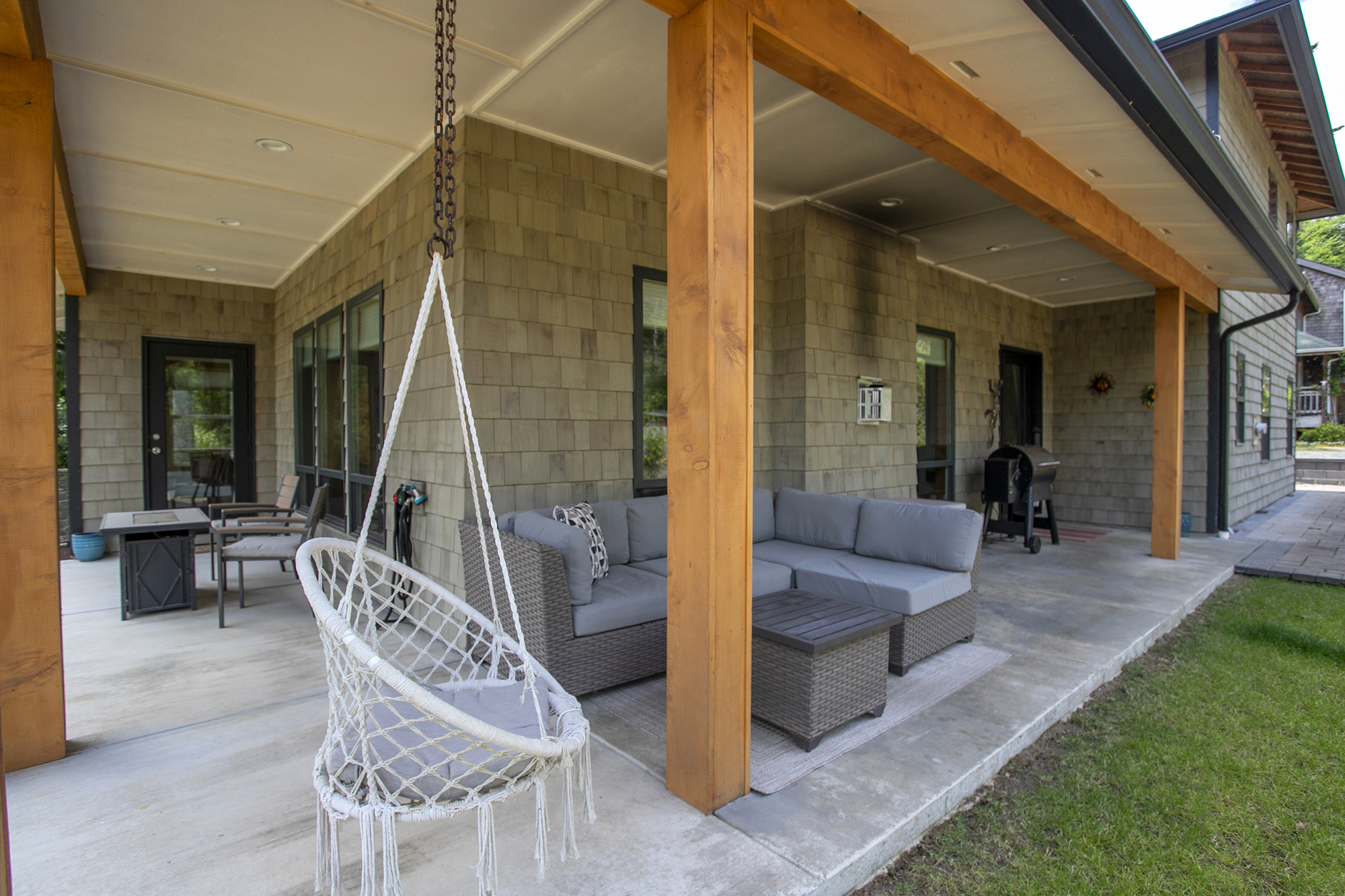 Outside patio sitting area