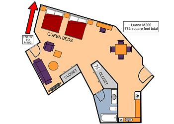 Luana Waikiki #M200 Floor Plan