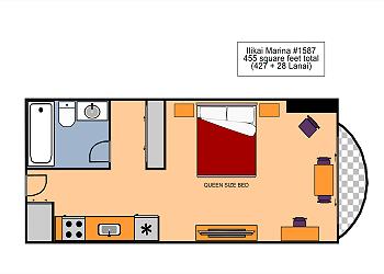 Ilikai Marina #1587 Floor Plan