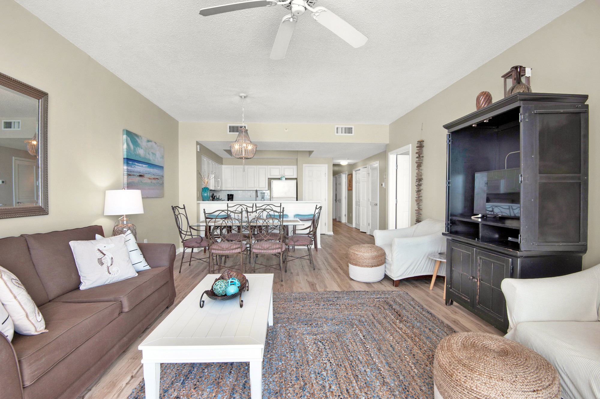 Majestic Sun 402B - Beach View Living Area w/ TV, Sleeper Sofa