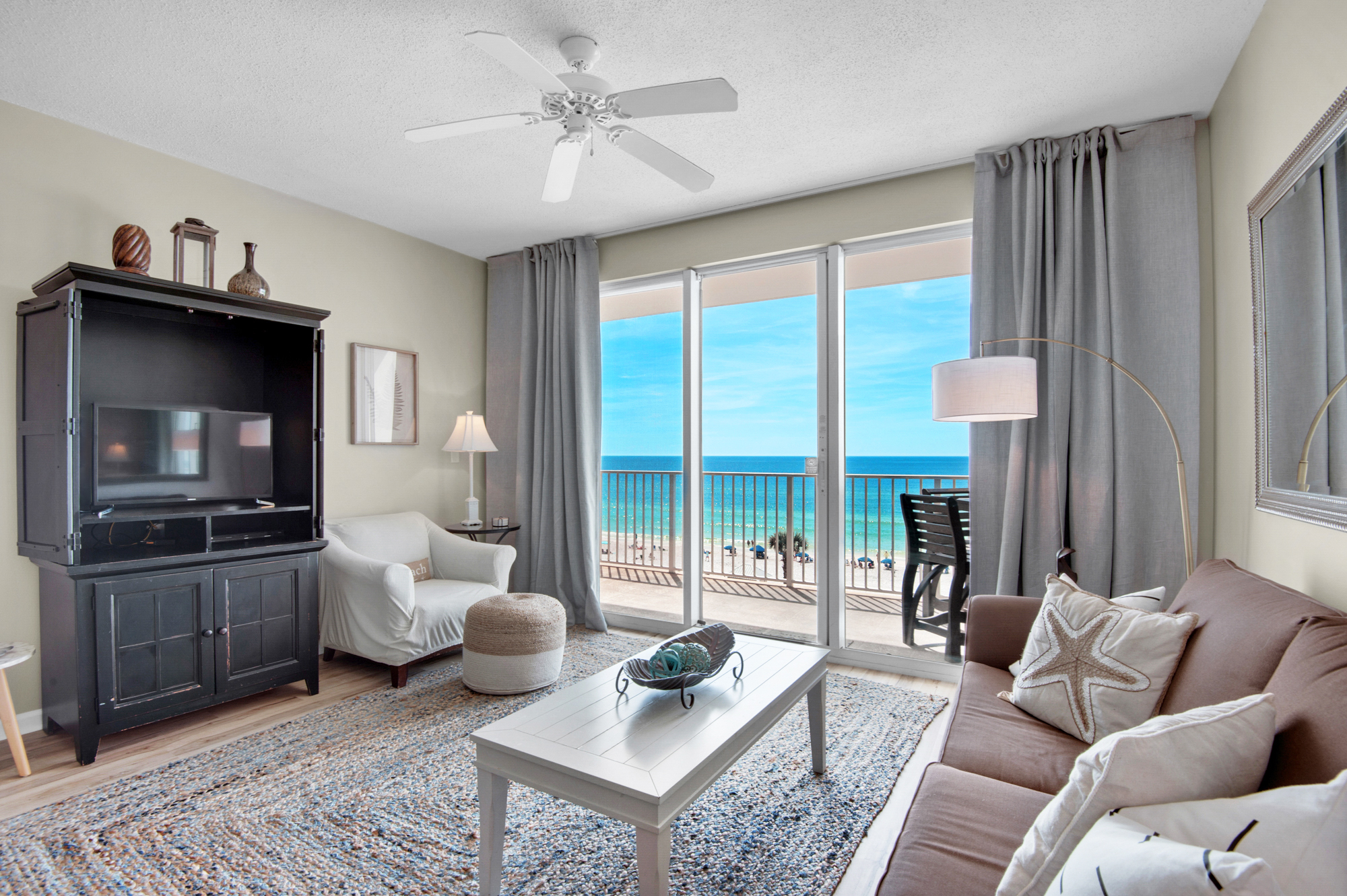 Majestic Sun 402B - Beach View Living Area w/ TV, Sleeper Sofa