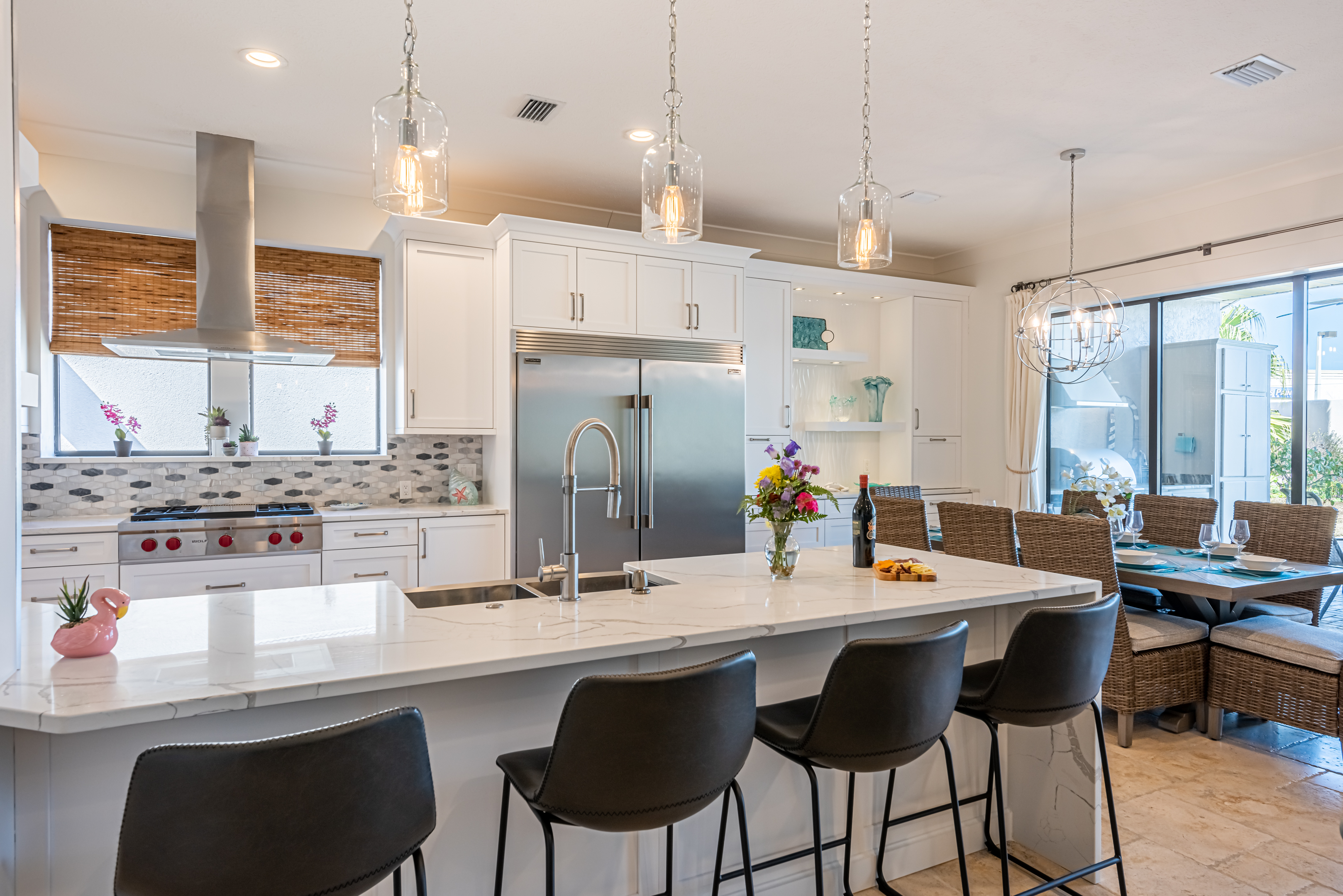 Fully equipped kitchen with plenty of lighting