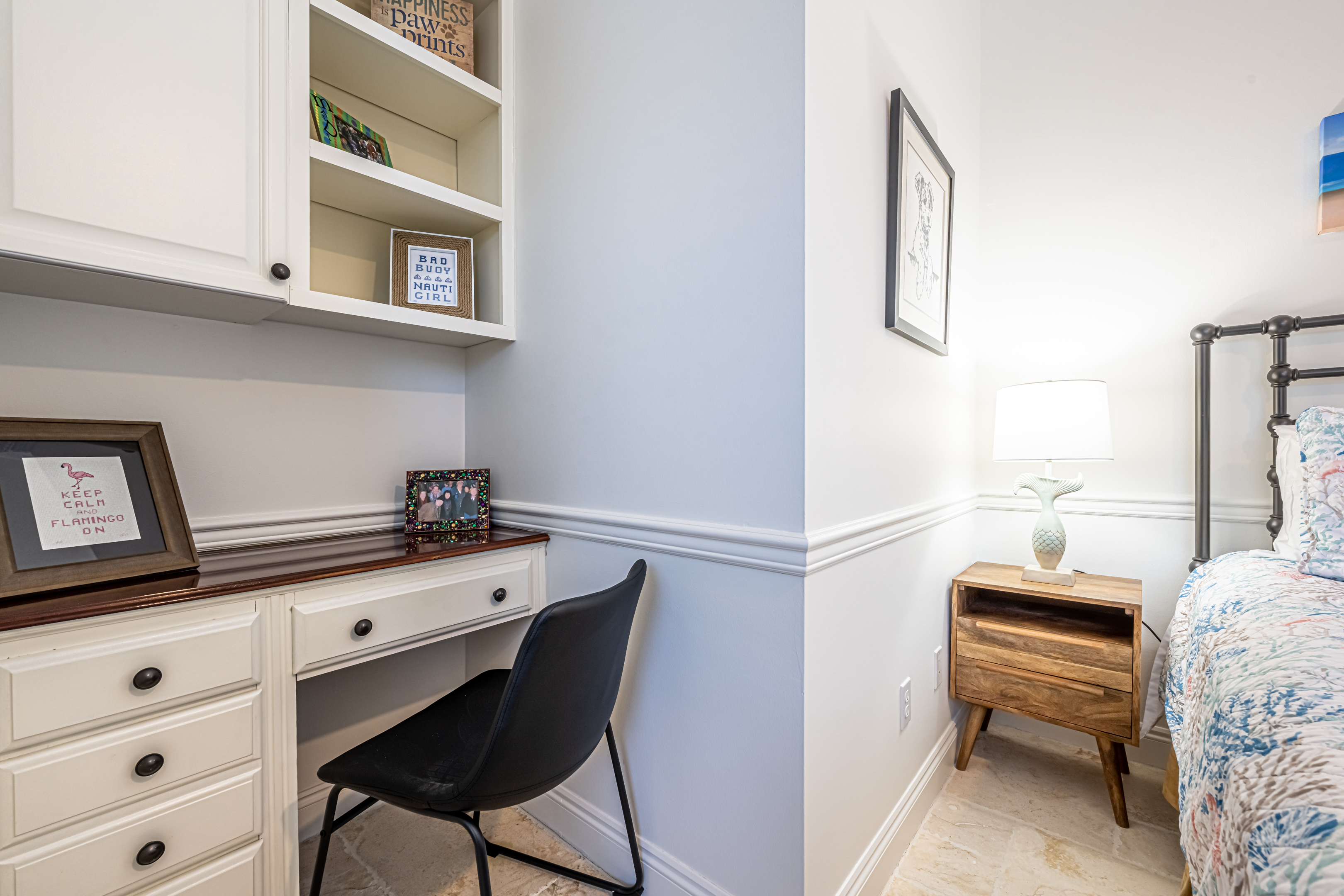 Desk in guest bedroom three