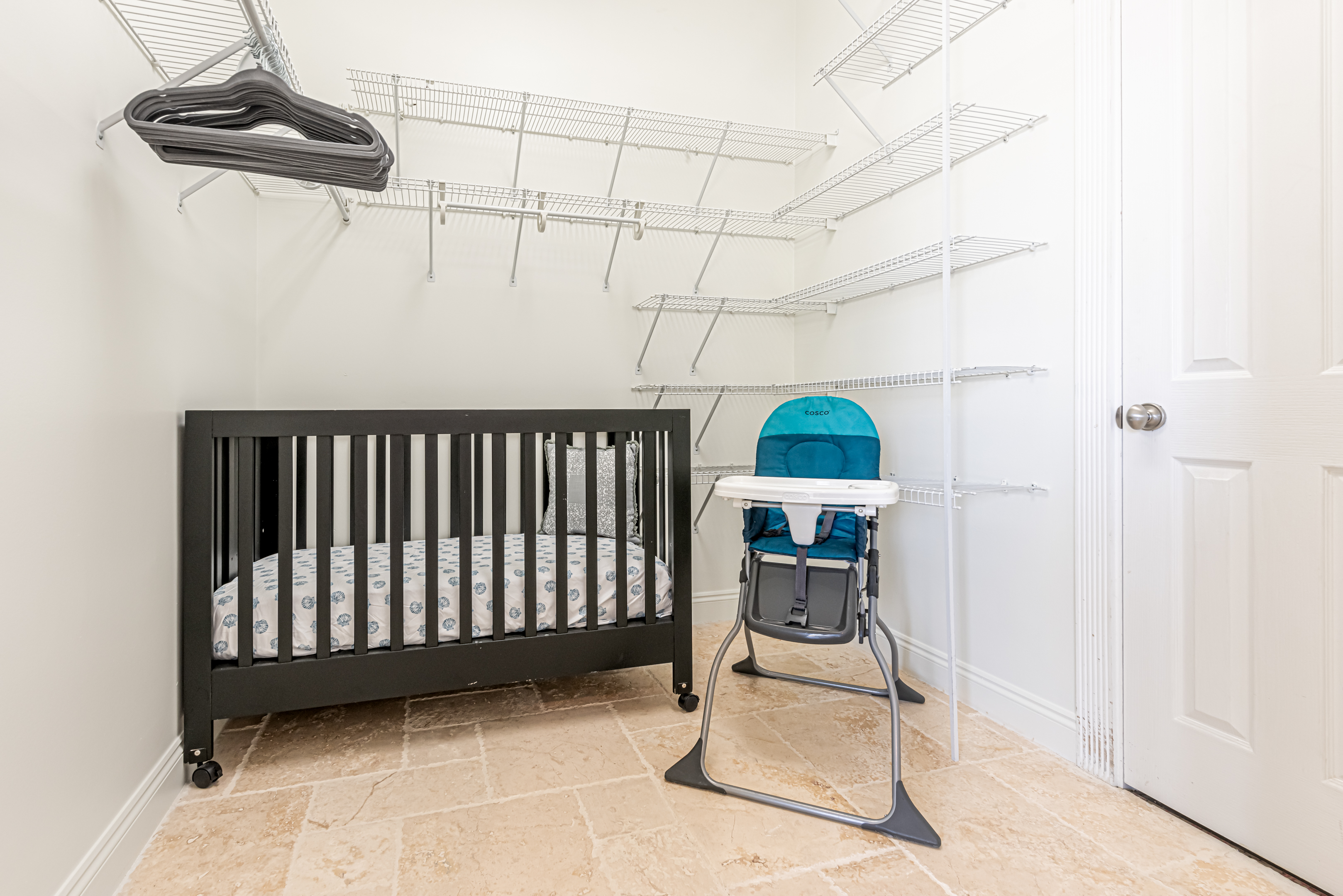 Baby crib and high chair