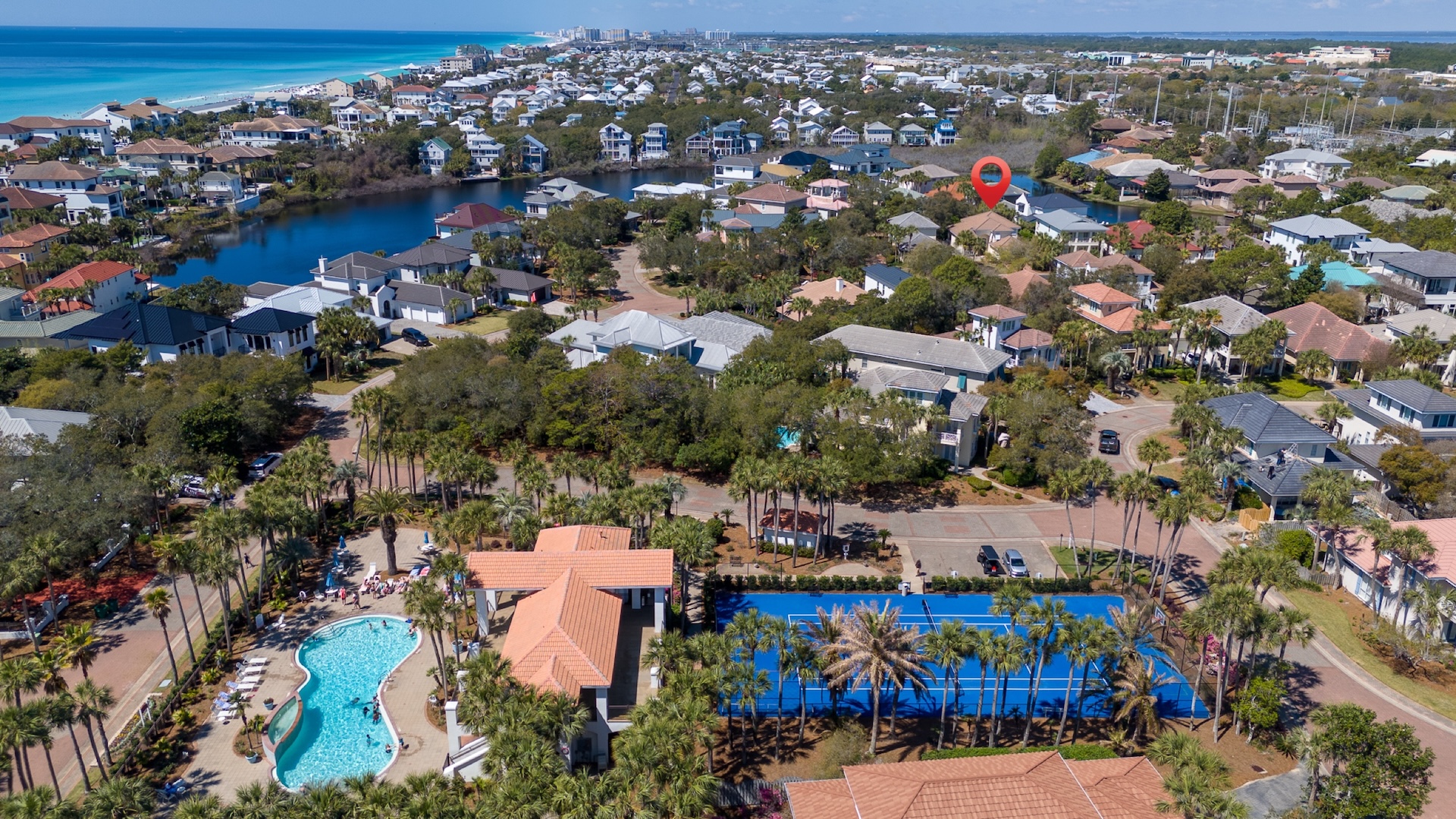 Community pool and tennis/pickleball courts