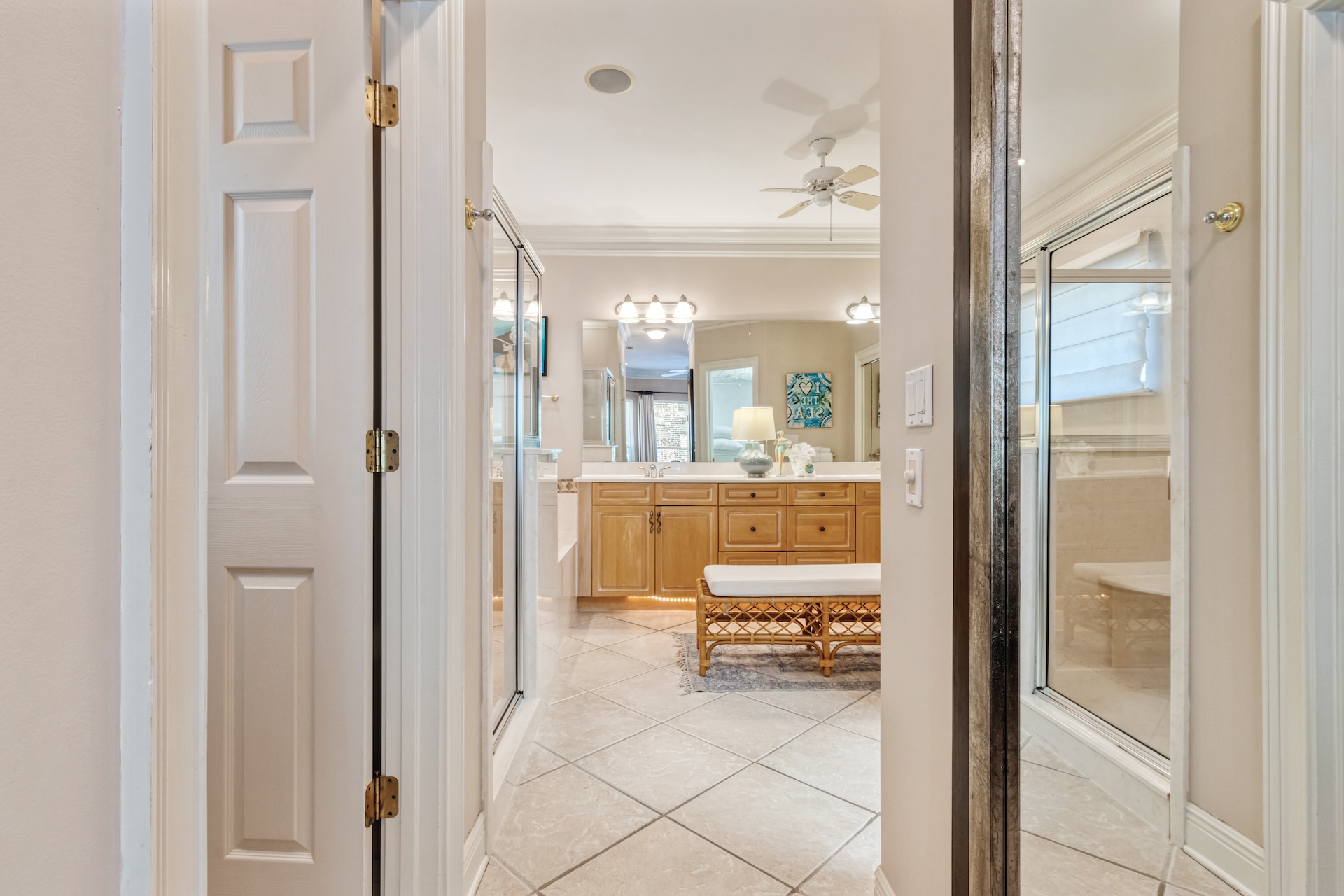 Entrance to primary bathroom