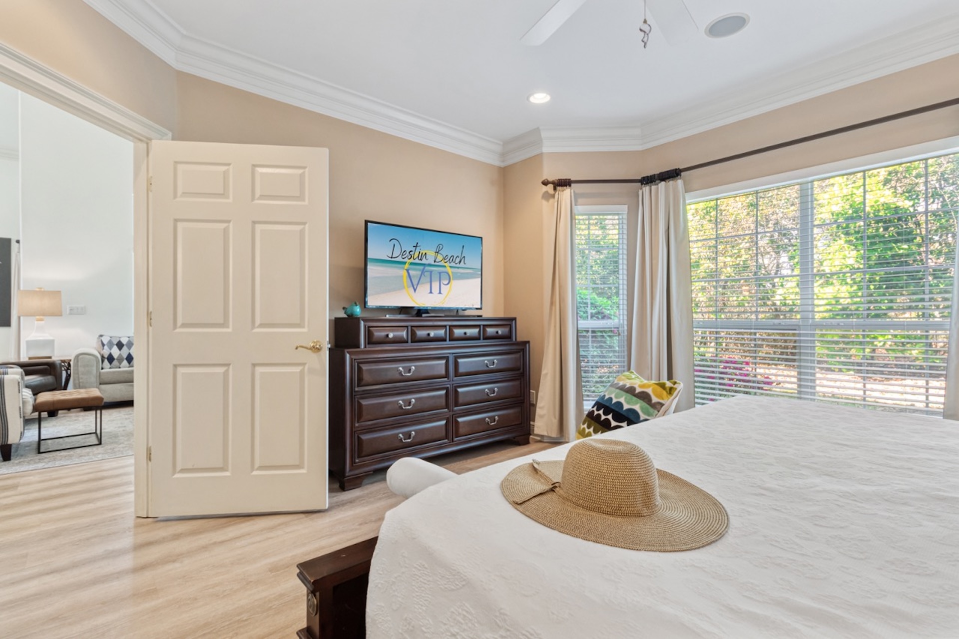 Spacious primary bedroom