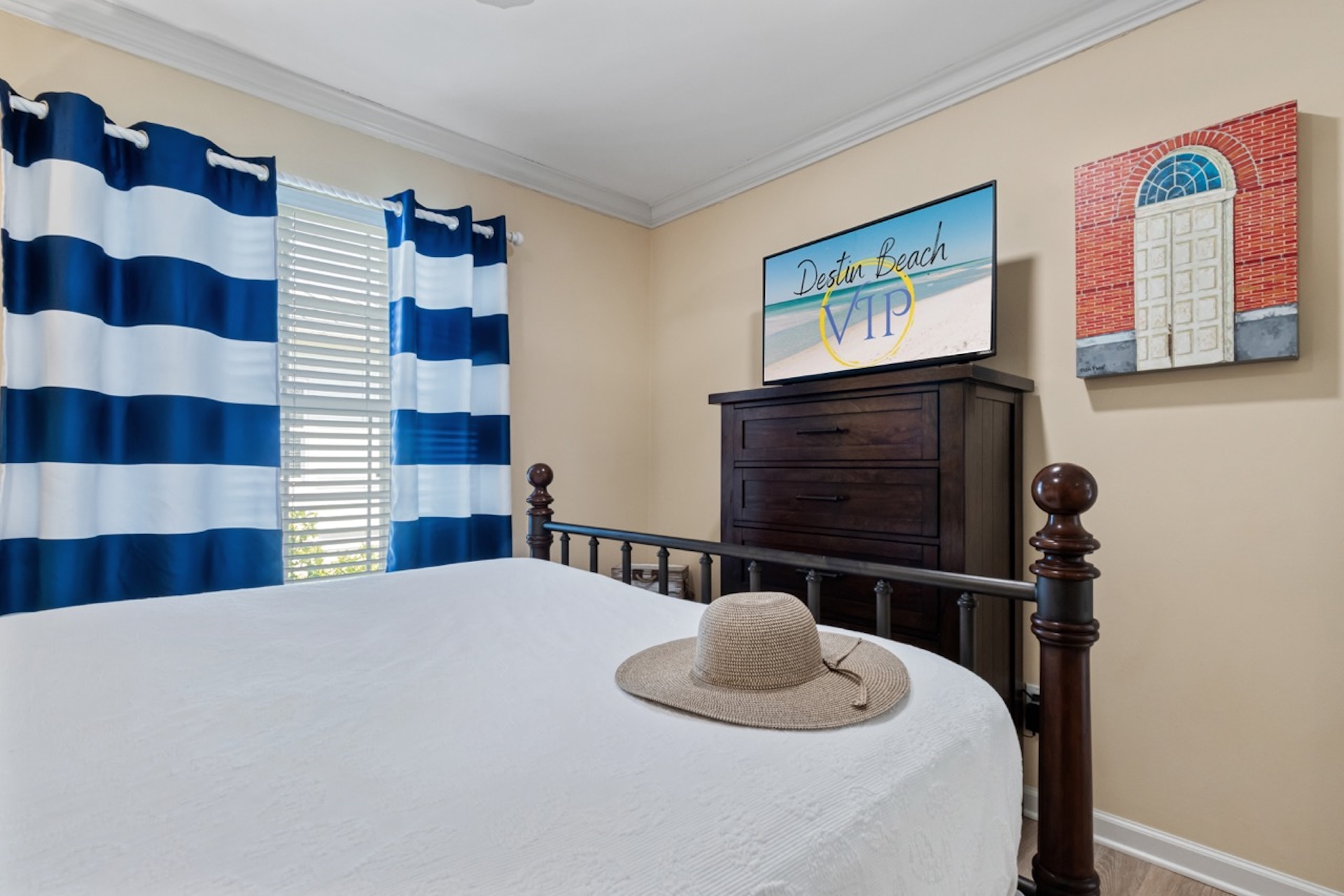 Comfortable Queen Bed and Smart TV