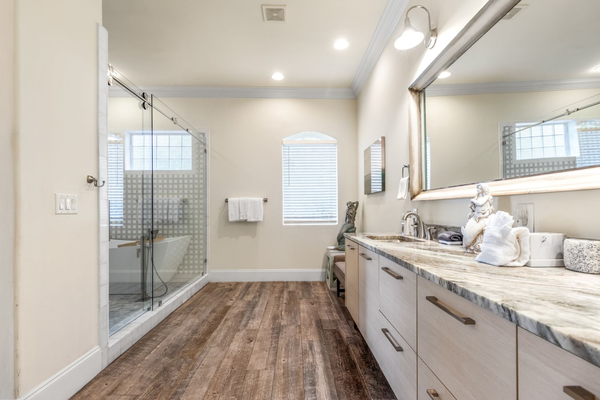 Primary bathroom with luxury walk-in shower