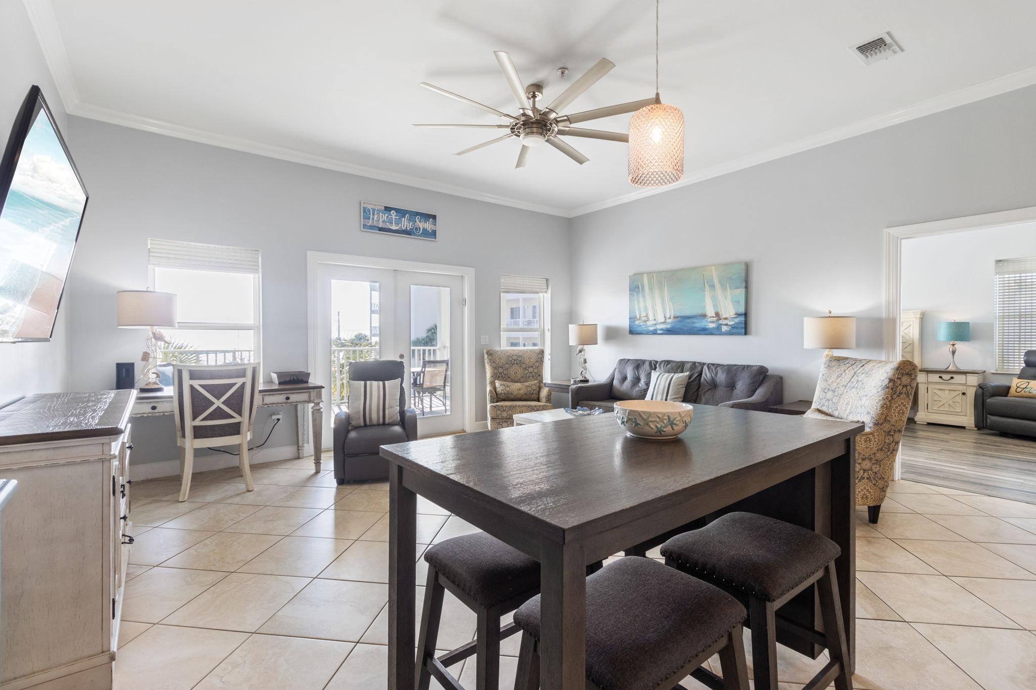 Gulf view from living area