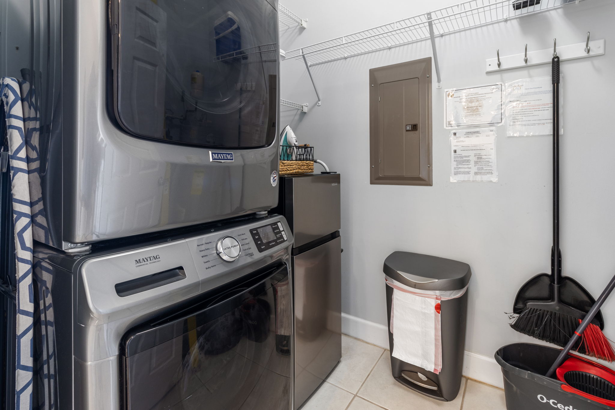 Convenient laundry room off the kitchen